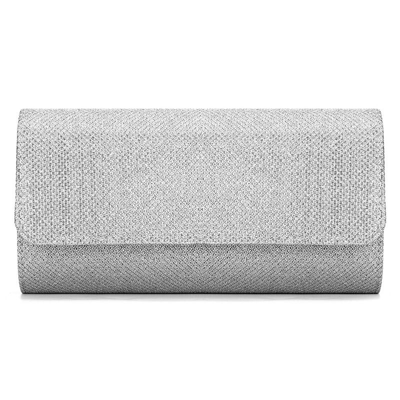 One piece of flash material simple evening bag banquet handbag hand clutch cosmetic bag_voghion.com