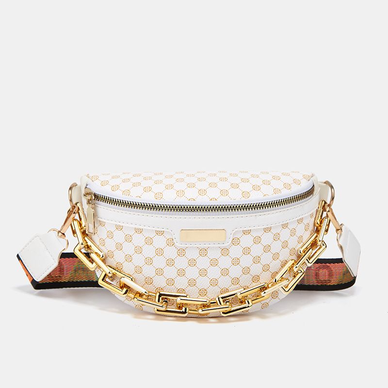 Borsa a tracolla da donna alla moda - Stampa leopardata e tracolla a catena (borsa a tracolla casual/borsetta)_voghion.com