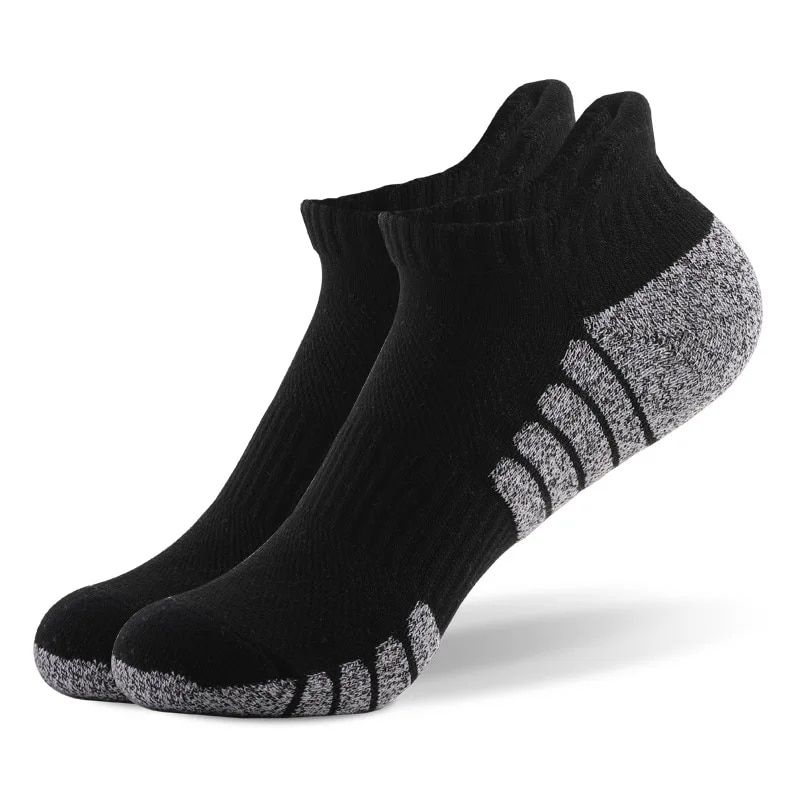 Herfst Winter Verdikte Handdoek Onderkant Hardlopen Mesh Boot Antislip Ademend Sport Lage Uitsnijding Heren Dames Sokken_voghion.com