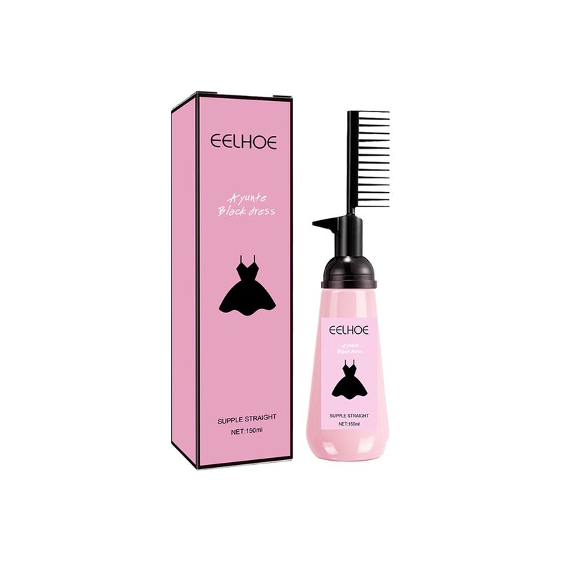 Crema Ammorbidente per capelli lisci Lozione per capelli Impostazione ammorbidente per capelli Senza ioni Tirare e tagliare senza clip Un pettine Capelli lisci C_voghion.com