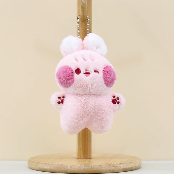 Fluffy Adorable Bunny Keychain Plush Toy Cute Mini Rabbit Bag Accessory Charm_voghion.com