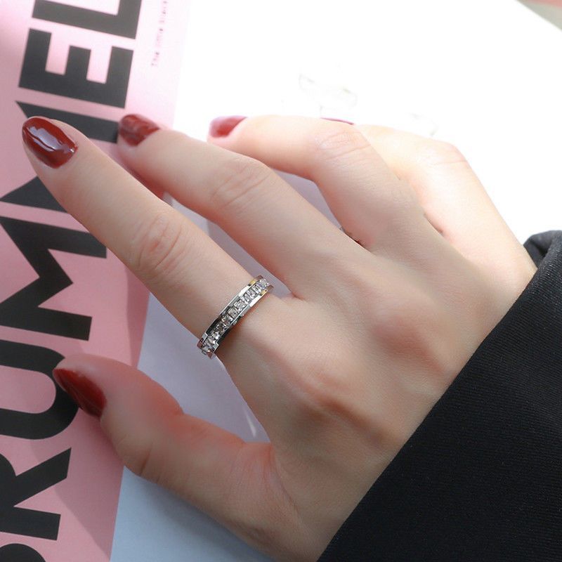 【 19000 People's Collection 】 New Personalized Set Combination Ins Non Fading Sparkling Diamond Niche Design Cool Style_voghion.com