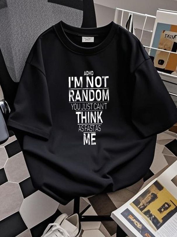 NOUVEAU Oui, j'ai un TDAH, je ne suis pas aléatoire. T-shirt de sensibilisation au TDAH. Tailles S à 3XL. Style décontracté et tendance été. Doux, élégant, confortable et extensible._voghion.com