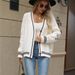 K Pure Color Long-sleeved Cardigan For Women,Temperament Commuting, European And American Bat Wing Knitting, Light Gray Single-row Button Sweater Coat_voghion.com