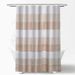 Waffle Weave & Check Jacquard Shower Curtain – Premium Polyester Water-Resistant Bath Liner (Modern Stripes/Grid Patterns, 11 Trendy Colors)_voghion.com