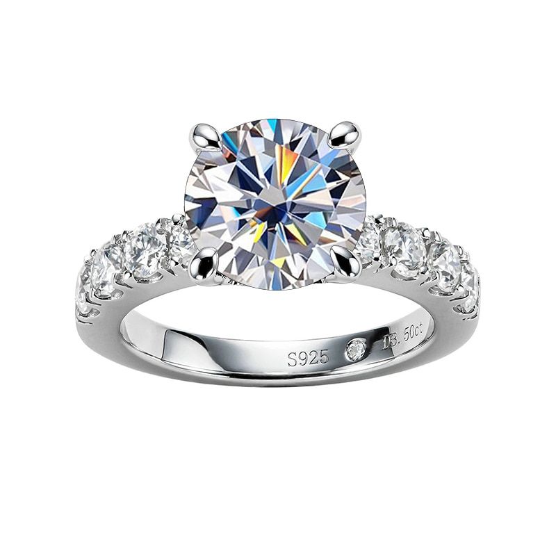 Tancise Echt 3,5 Karat D Farbe Moissanit Hochzeit Ringe Für Frauen Top Qualität Sterling Silber Schmuck_voghion.com