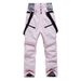 Pantalones de esquí con peto, unisex, para invierno, para actividades al aire libre como snowboard, resistentes al viento, impermeables, cálidos y de nuevo diseño. Ideales para parejas._voghion.com