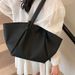 Women's Stylish Large Capacity Tote Bag For Everyday Use - Soft PU Leather With Magnetic Closure, Wrinkle & Stitching Details_voghion.com