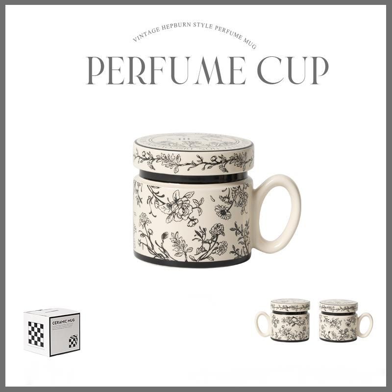Botanical Garden Korean Style Dustproof Milk Breakfast Office Mug Couple Ceramic Coffee With Lid Water Cup_voghion.com