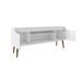 Manhattan Comfort Bradley 62.99 TV Stand White With 2 Media Shelves And 2 Storage Shelves In White With Solid Wood Legs_voghion.com
