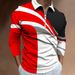 Ironclad GentIronclad Gent Lässiges Slim Fit Herren-Poloshirt mit Reißverschluss, Farbblock, 3D-Digitaldruck, Langarm und Umlegekragen_voghion.com
