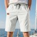 Herren-Freizeitshorts, atmungsaktiv, Polyester, Sommershorts für Sport im Freien, schmale Passform, mehrere Farben: Schwarz, Weiß, Grau, Armeegrün, Khaki, Blau_voghion.com