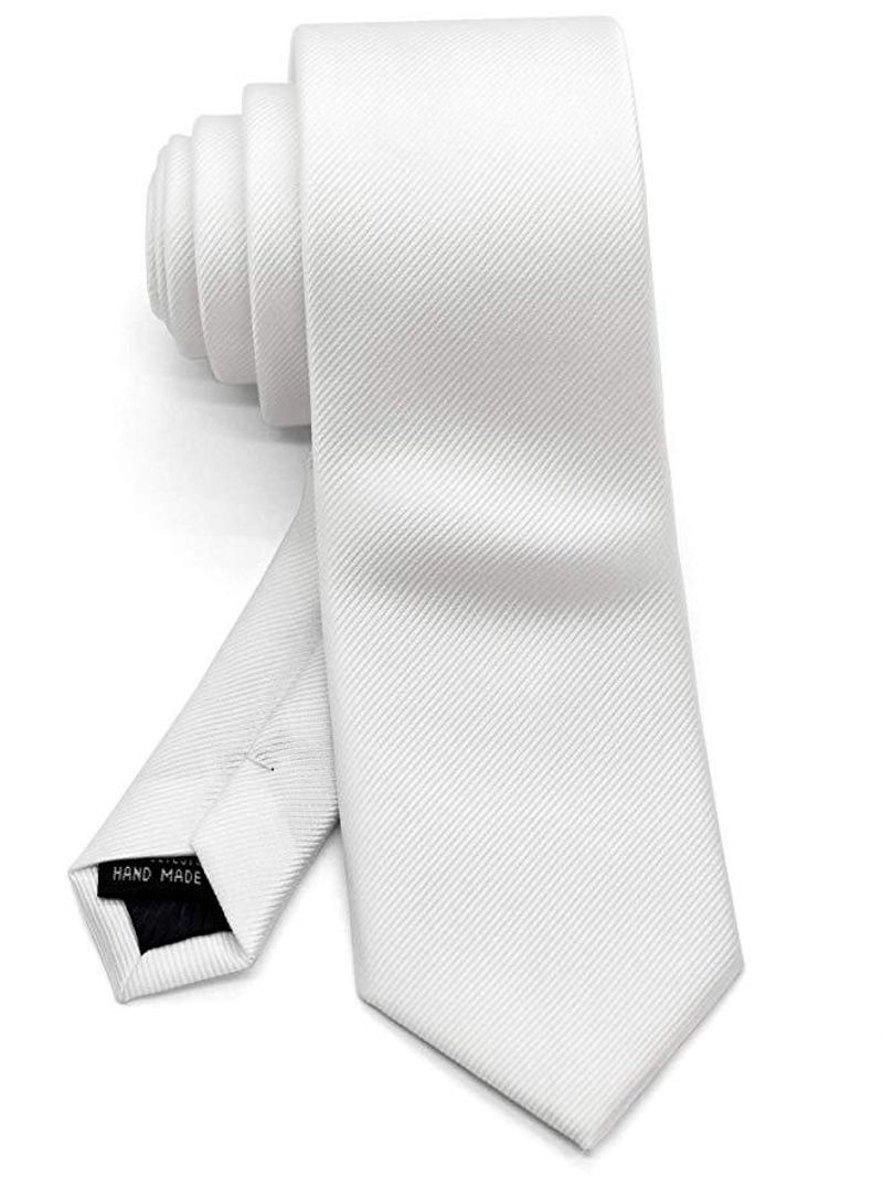 Unisex stripete slips 6 cm polyester garnfarget jacquard smal pil mørk stripete slips for menn_voghion.com