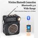 FM AM SW Stereo Radios Portable Pocket Mini Radio Receiver Multifunctional Wireless Bluetooth Music Player With LED_voghion.com