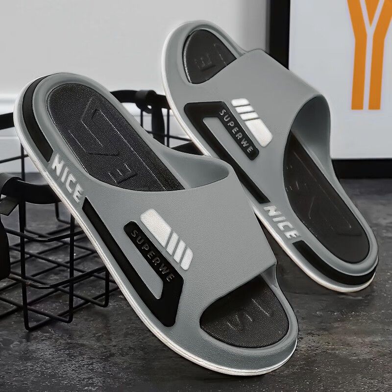 New Thick-soled Slippers, Indoor Home Use, Bathroom Bath, Non-slip Couple Slippers, Outdoor Wear, Men's Casual Daily Fashion Versatile_voghion.com