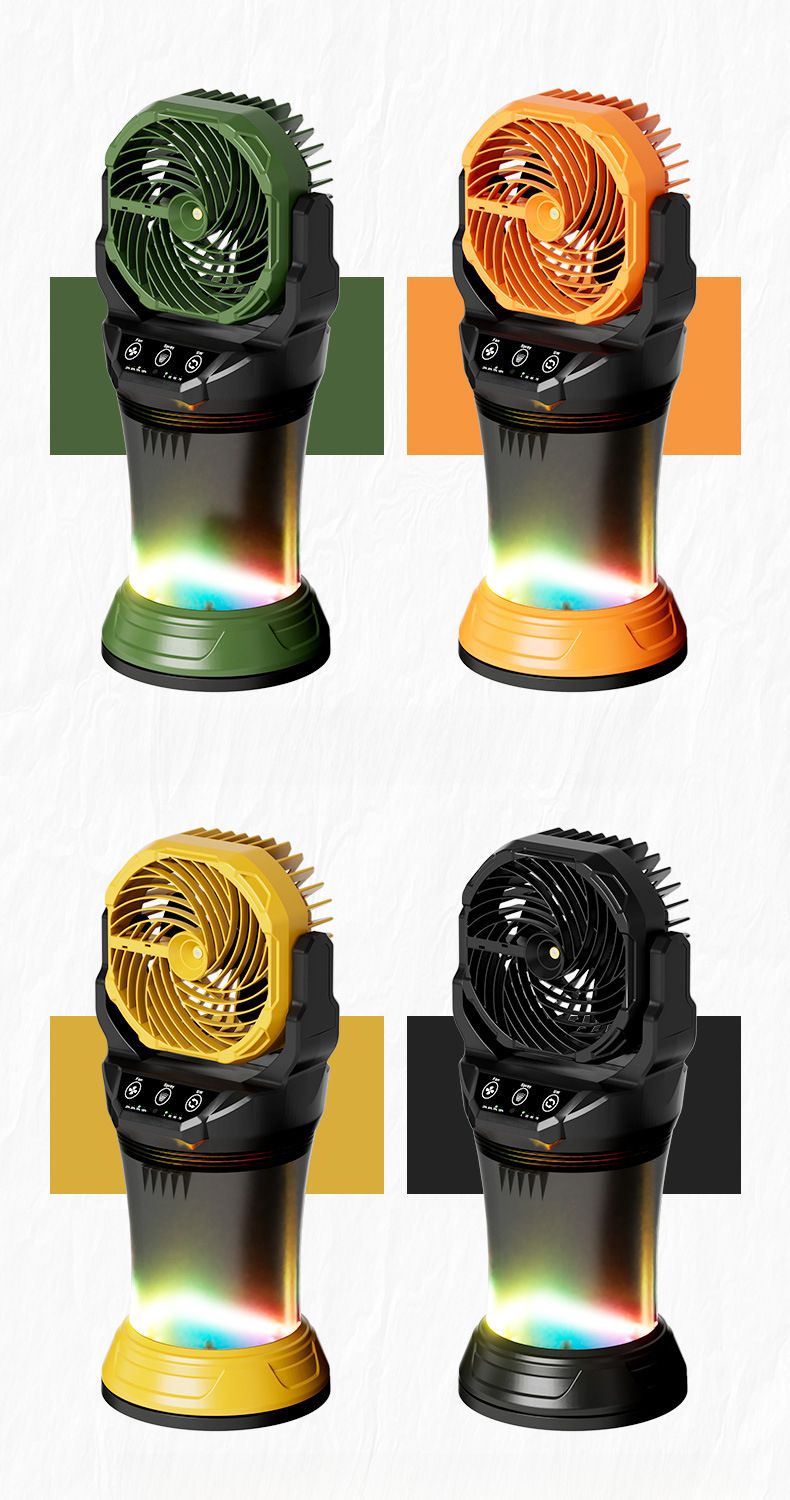 Eksplozivno za večfunkcijsko polnjenje, razpršilo, zunanji ventilator, samodejno tresenje glave, LED-lučka, prenosna_voghion.com