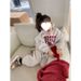 Girls' Fashionable Round Neck Letter Thickened Sweater Sports Pants Two Piece Set 2023 Autumn/Winter New Baby Children's_voghion.com