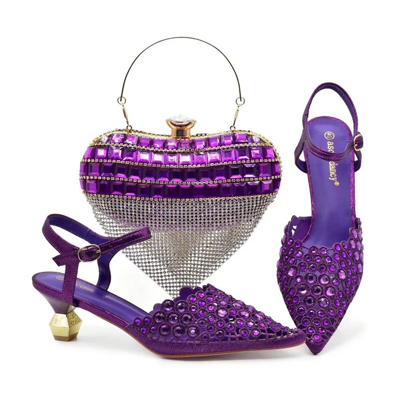 Scarpe da donna nuova pochette a forma di cuore borsa da sera con tacchi alti a punta set di borse per scarpe da donna 38 43 taglia grande_voghion.com