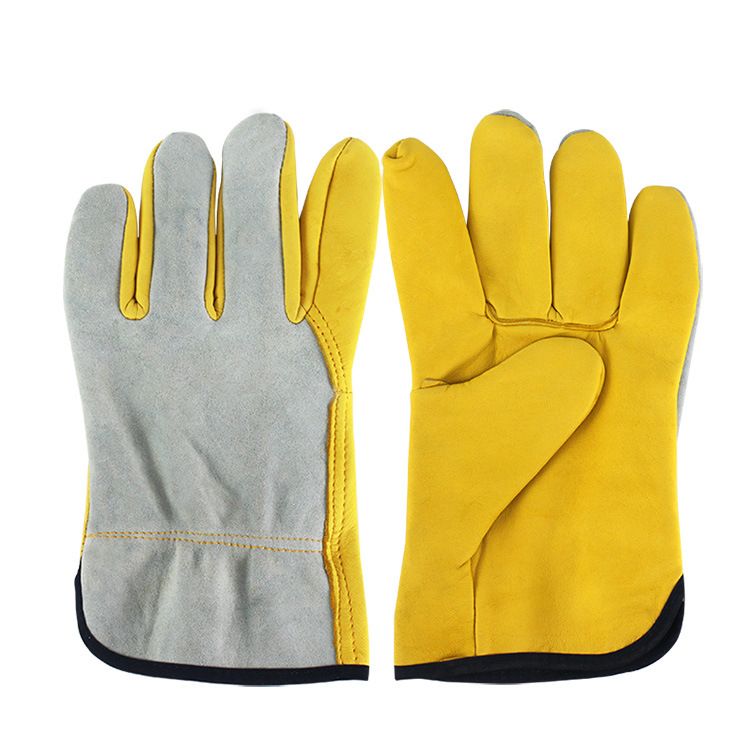 Første lag fåreskindshandsker til chauffører, elsvejsning, havearbejde, bilmontering, andet lag bløde fåreskindshandsker_voghion.com