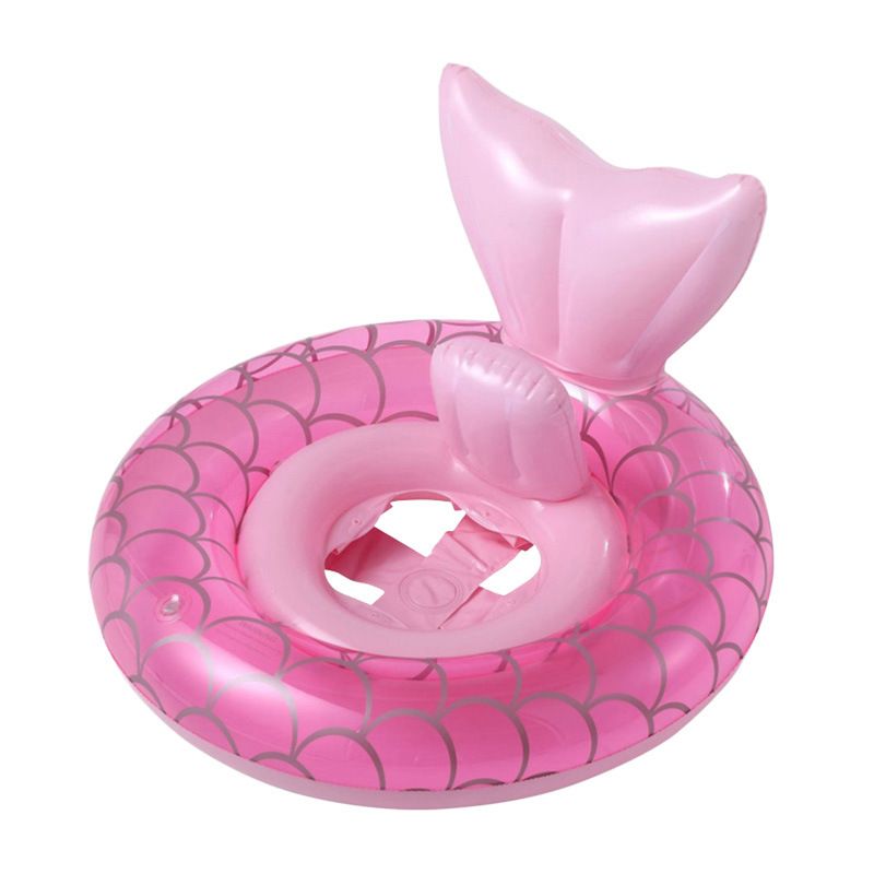 Kids Airplane Inflatable Swim Ring Thickened PVC Pool Float With Anti-Tip Design & Steering Wheel (Includes Repair Kit & Hand Pump)_voghion.com