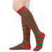 Calzini natalizi da donna, alti fino al ginocchio, a righe, da uomo, a metà polpaccio, da esibire, modello 2025d_voghion.com