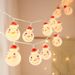"Festive LED Christmas Light String With Santa & Snowman Figures - Battery Operated Holiday Decoration For Indoor/Outdoor Use"_voghion.com