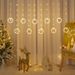 Festoon Wishing Ring LED Christmas Curtain Festive Atmosphere Decorative String Lights_voghion.com