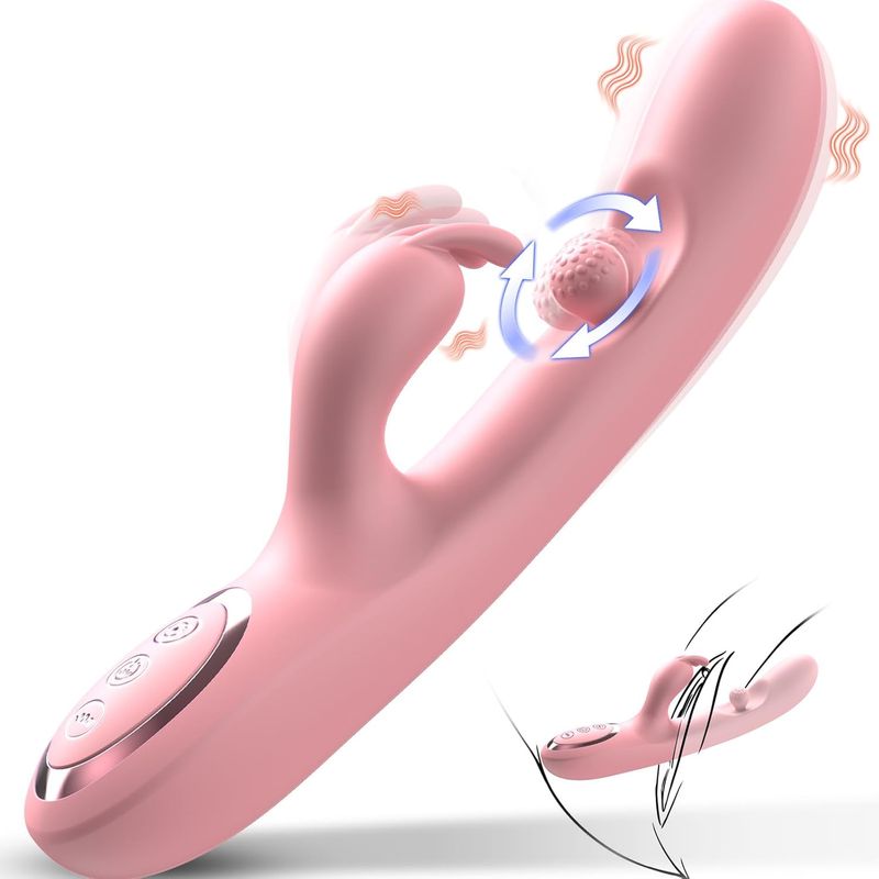 G Spot Vibrator Sex Toys-3 In 1 Adult Sex Toys 360° Rotation Vibrators With 10 Rubbing & 7 Vibrating & 7 Massaging, Waterproof Clitoral Stimulator_voghion.com