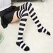 Striped New Zebra Pattern Long Knitted Lolita Girl Over-the-Knee Thigh Socks_voghion.com
