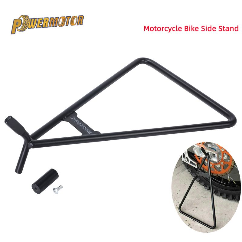 Univerzalni novi dodatki Črno jekleno trikotno stransko stojalo za motorno kolo 39x25x11 cm za Dirt Bike MX Motocross Kickstand_voghion.com