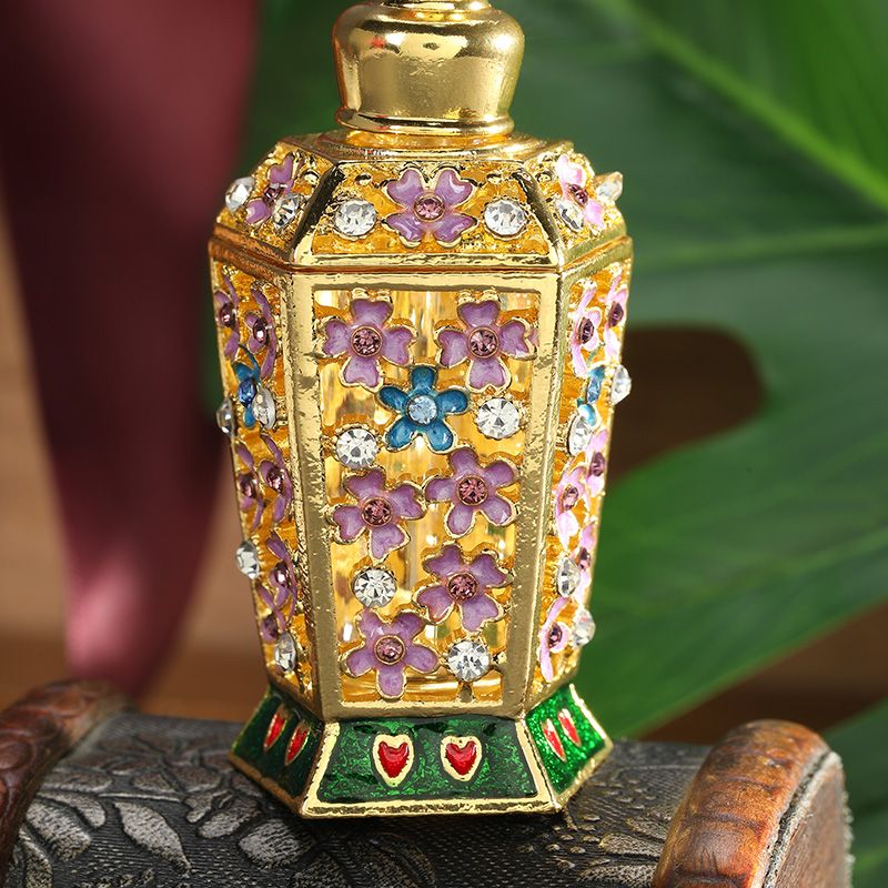 10ML Exquisite Dubai Fragrance Glass Dispensing Empty Metal Perfume Large Mouth Enamel Color Essential Oil Bottle_voghion.com