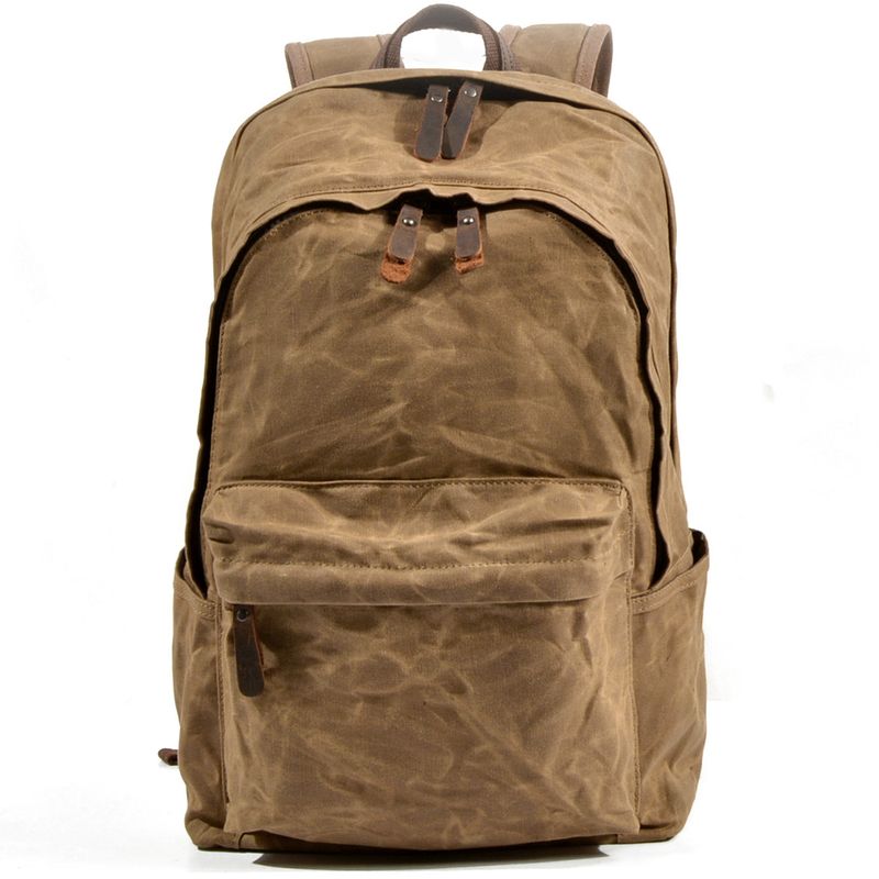 Mochila Escolar Estilo Militar para Viagem, Lazer, Escalada, Óleo, Cera, Lona_voghion.com