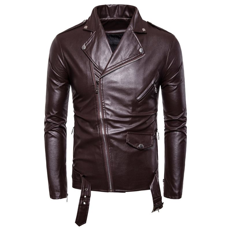 Men's Clothing Slim Leather Men's Leather Jacket Fashion Men's PU Leather _voghion.com