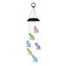 Solar Wind Chime Lights Outdoor Decoration - 6 LED Color Changing Cat Shape Garden Ornament For Christmas & Festivals_voghion.com