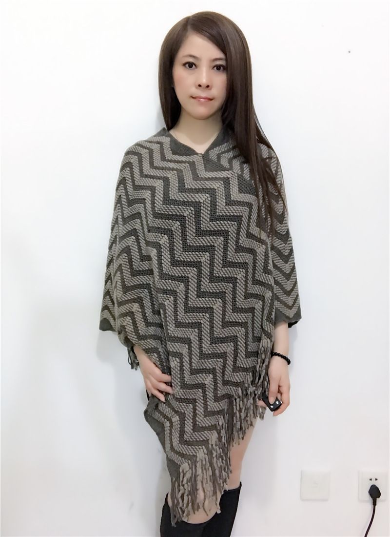 2022 Spring and Autumn Season Casual Women's Sweater Coat Knitted Fashion Pullover Cape Shawl_voghion.com
