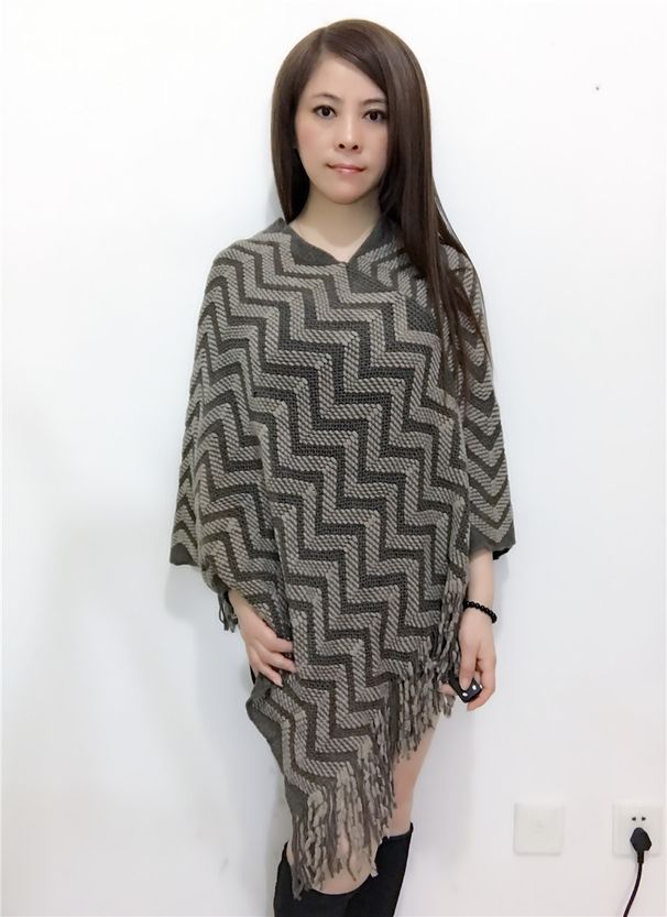 2022 Spring and Autumn Season Casual Women's Sweater Coat Knitted Fashion Pullover Cape Shawl_voghion.com