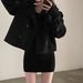 South Korea chic2023 autumn and winter new double-breasted short woolen coat women's style elegant overcoat_voghion.com