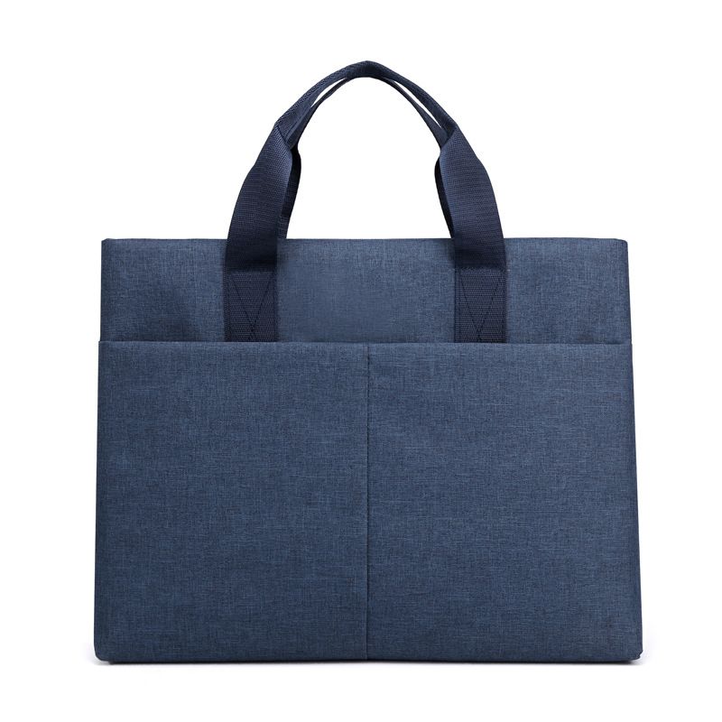 Simple Solid Color Handbag Men's Briefcase New Large Capacity Business Computer Bag_voghion.com