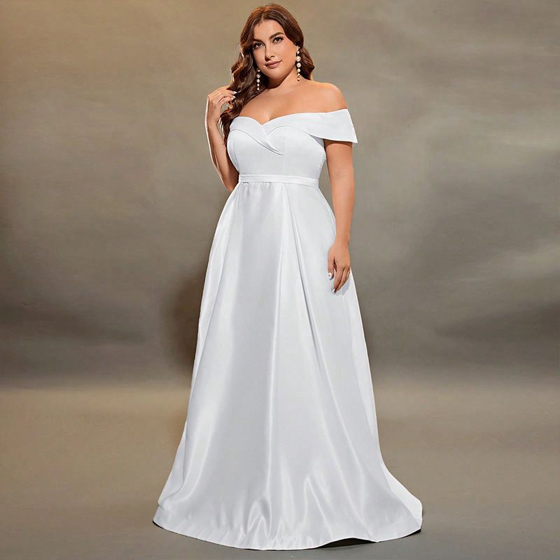 Damenbekleidung Satin One-Shoulder Abendkleid Sommer New Style Catwalk Bankettkleid_voghion.com
