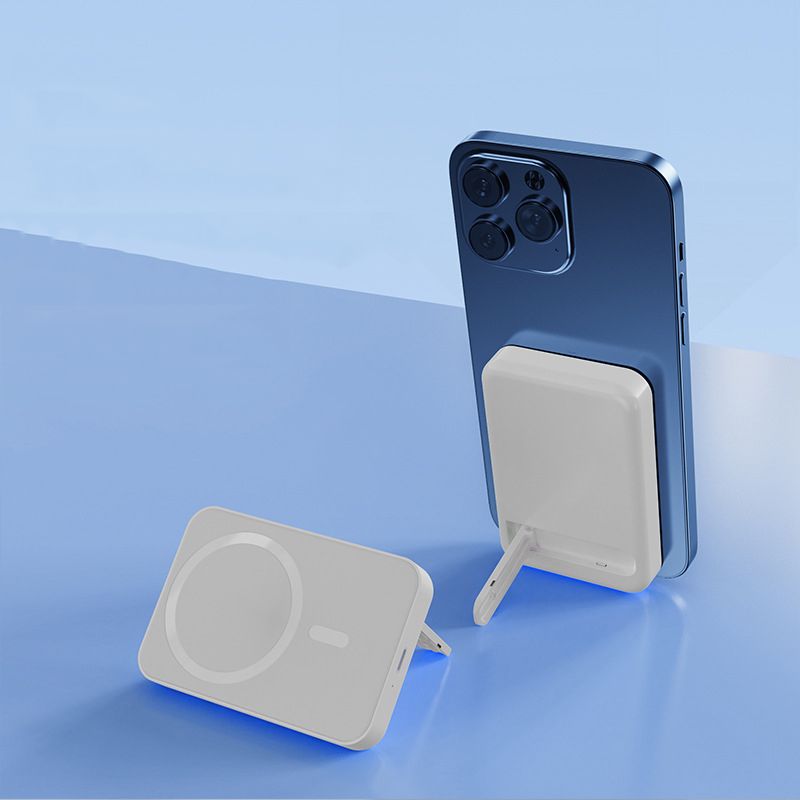 10000mAh Power Bank Magnetic Wireless Charger Powerbank With Stand For IPhone 16 15 Samsung Huawei Xiaomi Mini_voghion.com