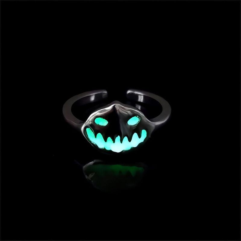 Leuchtender Halloween-Geist-Kürbis-Fingerring für Frauen und Männer, leuchtet im Dunkeln, Schmuck, Party-Geschenk-Zubehör_voghion.com