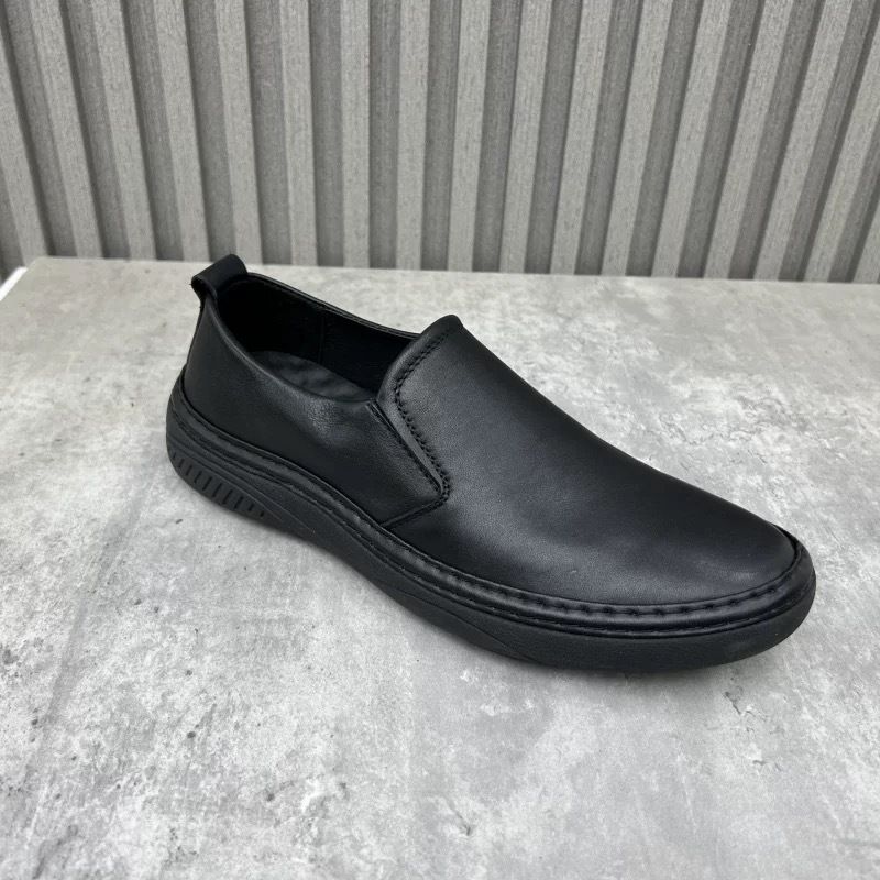 Euro Step Erste Schicht Rindsleder Bequeme Weiche Sohle Echte Single Herren Herbst Dad Casual Arbeitslederschuhe Slip-On_voghion.com
