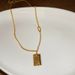 Simple Square Pendant Necklace Niche Fashion Light Luxury Collarbone Chain Versatile High-end Elegant Accessory_voghion.com