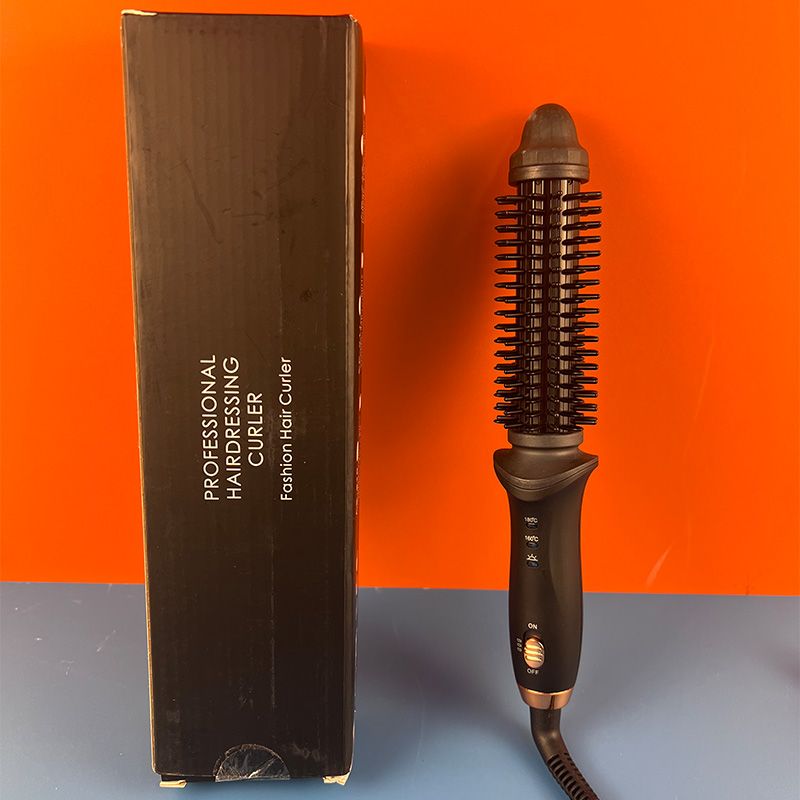 Rotating Automatic Hair Curler - PTC Heating Portable Curling Iron Comb Styler With Auto Shut Off Safety_voghion.com