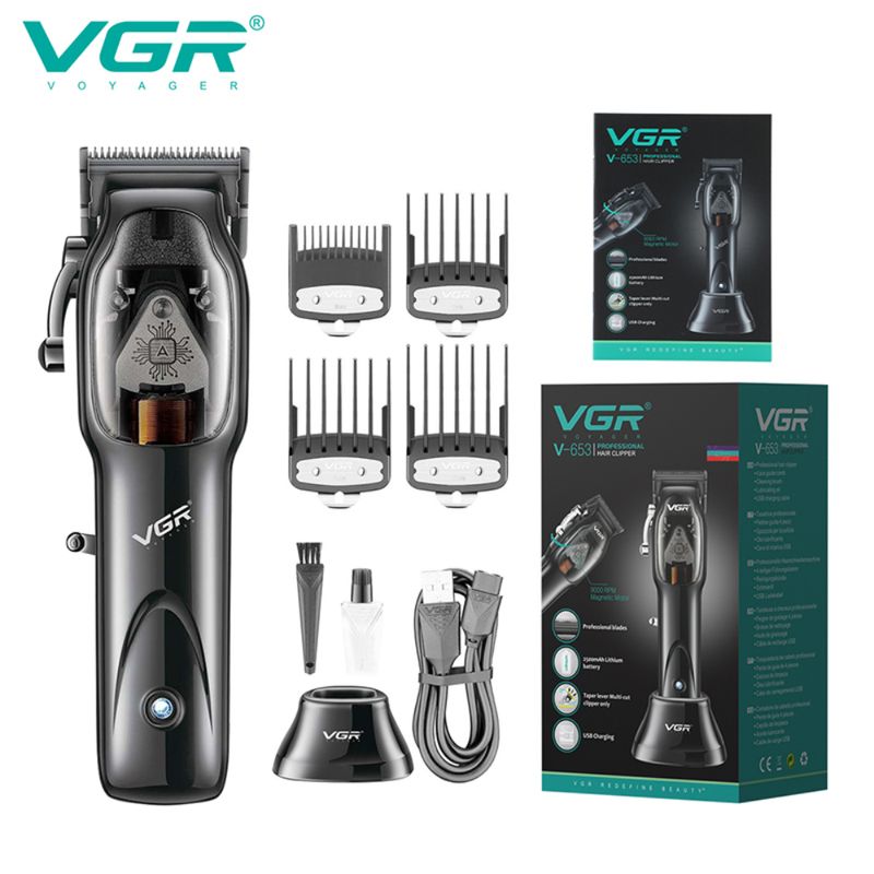 VGR Hair Clipper Professional Barber Hair Cutting Machine Electric Hair Trimmer Adjustable Haircut Machine Clipper For Men V-653 YCDC_voghion.com