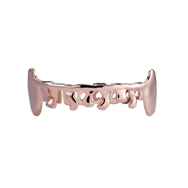 Unisex Hip Hop Teardrop Shaped Brace Glatte Sharp Brace Mode-Accessoires Personalisierte Hip Hop Gold Brace_voghion.com
