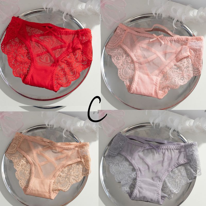 Cinturón de cintura baja de encaje sexy francés ahuecado para niñas ropa interior sexy_voghion.com
