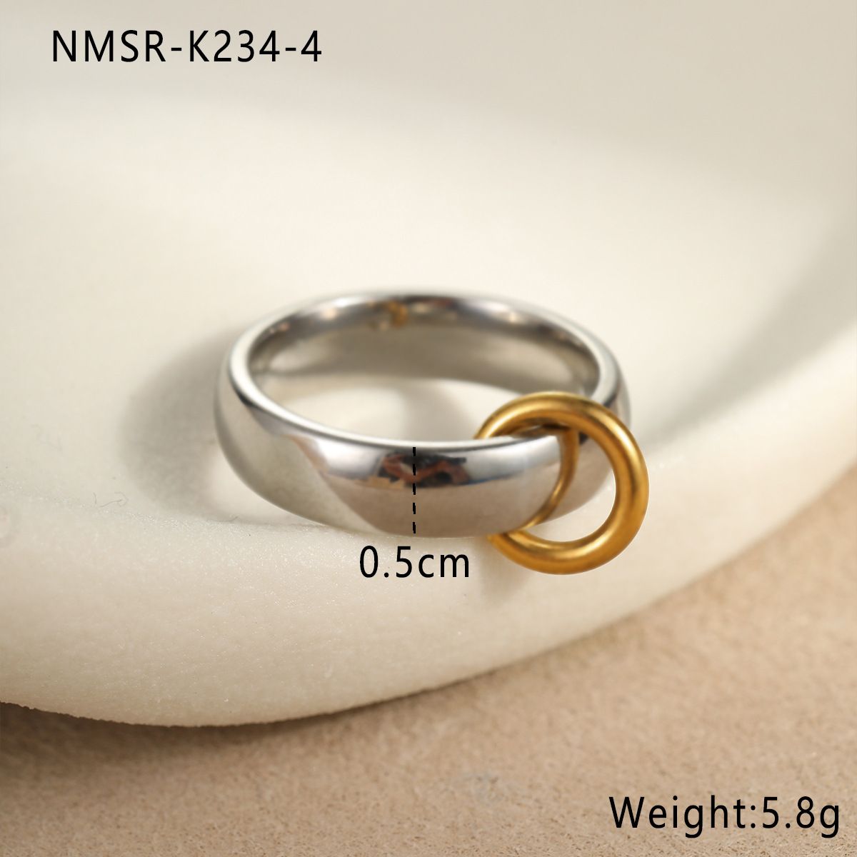 Anelli Hit Multi Ring Anello impilabile Metallico INS Stile Moda Acciaio inossidabile Placcato Oro 18K Anello di personalità_voghion.com