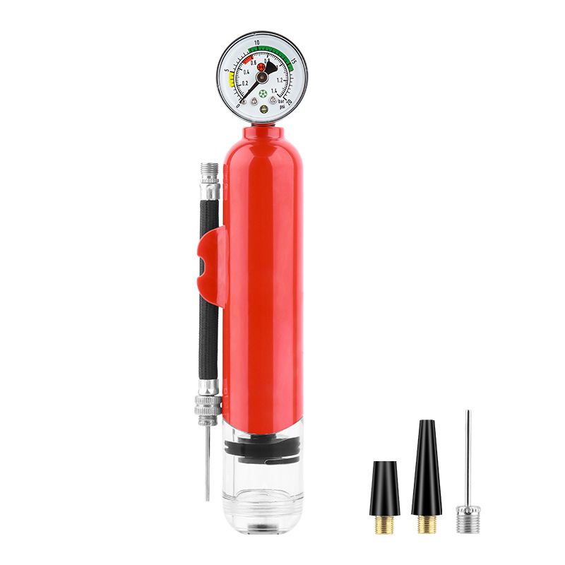 New portable fast plastic with watch, mini basketball and football inflator pump_voghion.com