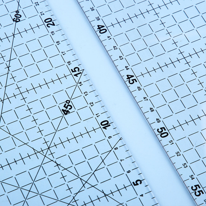 Rectangular ruler sewing and patchwork ruler acrylic cutting ruler dual color hollow ruler_voghion.com